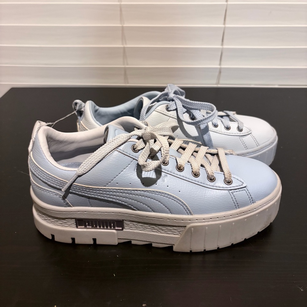 Puma x Dixie Damelio Women's Light Blue Platform Sneakers New No Box Size 7
